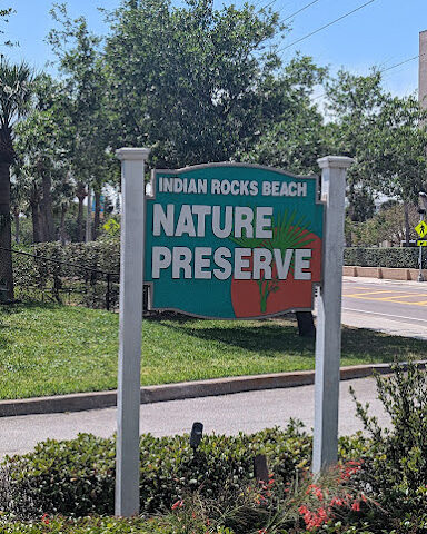 Indian Rocks beach nature preserve sign