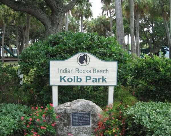 Kolb Park sign in Indian Rocks Beach